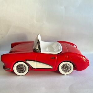 1956 Red Chevrolet Corvette vintage North American Ceramic Cookie Jar USA 1986